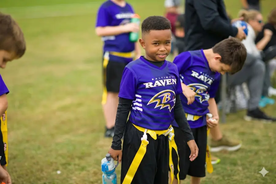 Children participating in youth sports
